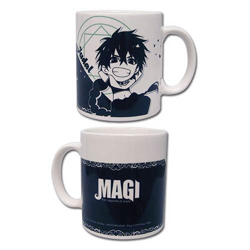 Magi The Labyrinth of Magic Judar Black and White Mug
